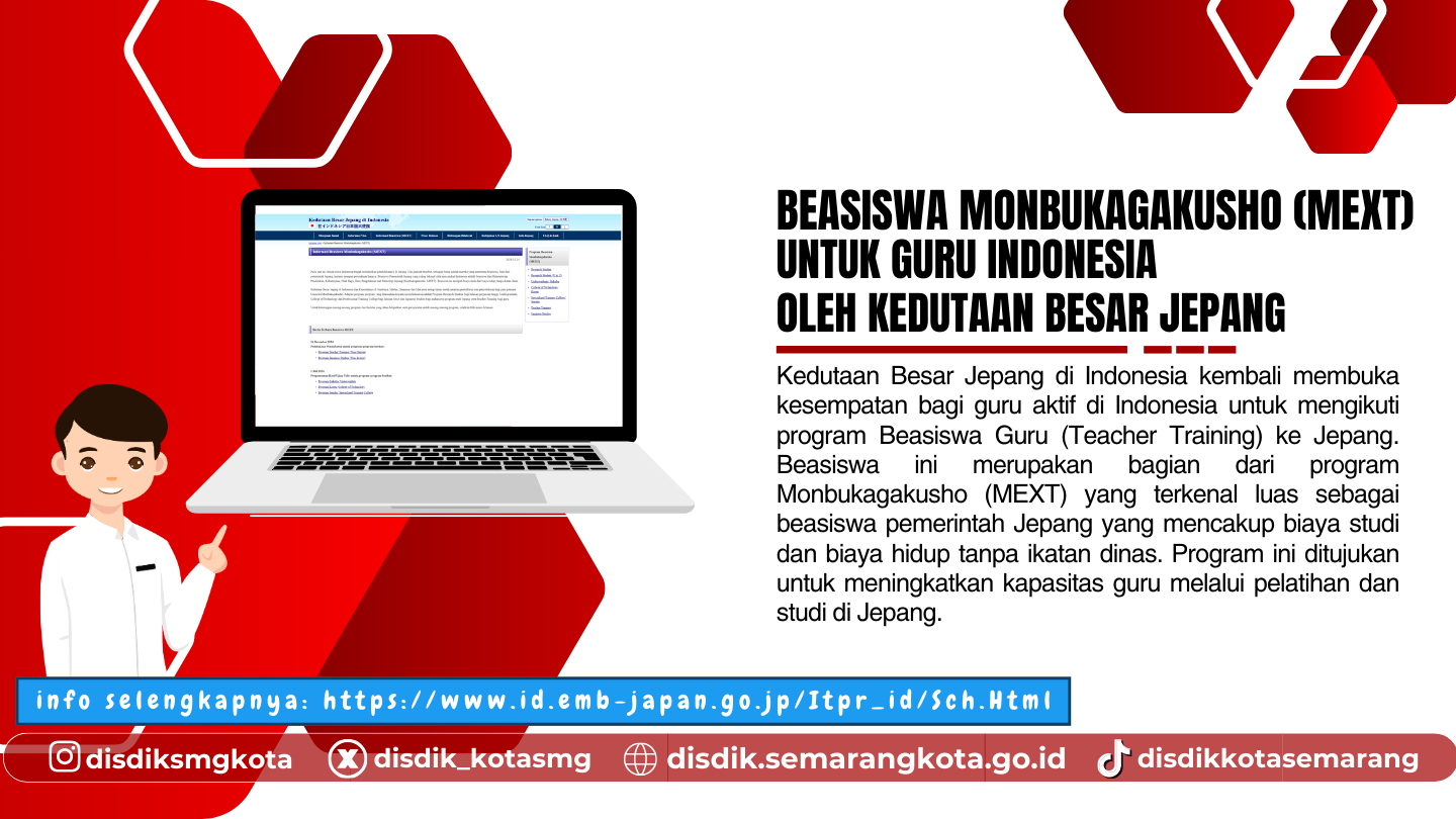 Beasiswa Guru Indonesia ke Jepang oleh Kedutaan Besar Jepang